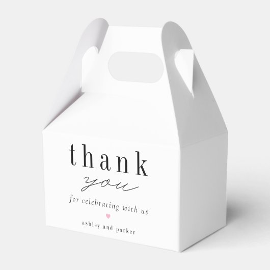 私たちの愛の編集可能なカラーシンプルの好意ボックス フェイバーボックス (正面サイド)