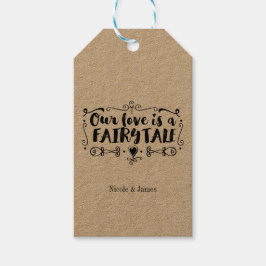 私たちの愛はおとぎ話のカスタム結婚式の好意 ギフトタグ