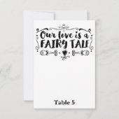 私たちの愛はおとぎ話 ウェディングテーブルナンバー 招待状 (正面)