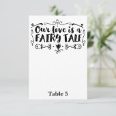 私たちの愛はおとぎ話 ウェディングテーブルナンバー 招待状 (スタンド正面)