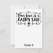 私たちの愛はおとぎ話 ウェディングテーブルナンバー 招待状 (裏面)