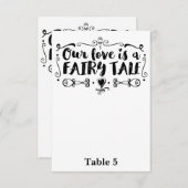 私たちの愛はおとぎ話 ウェディングテーブルナンバー 招待状 (正面/裏面)