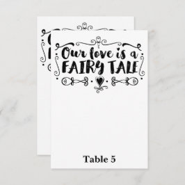 私たちの愛はおとぎ話 ウェディングテーブルナンバー 招待状