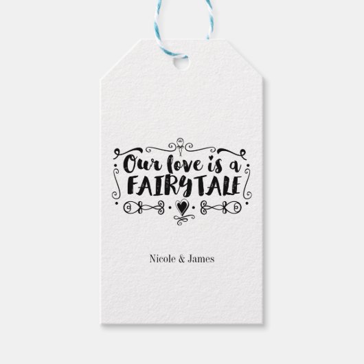私たちの愛はおとぎ話 オーダーメイド ウェディングギフト ギフトタグ (正面)