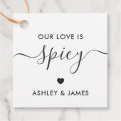 私たちの愛はスパイシー ウェディング フェイバータグ (正面)