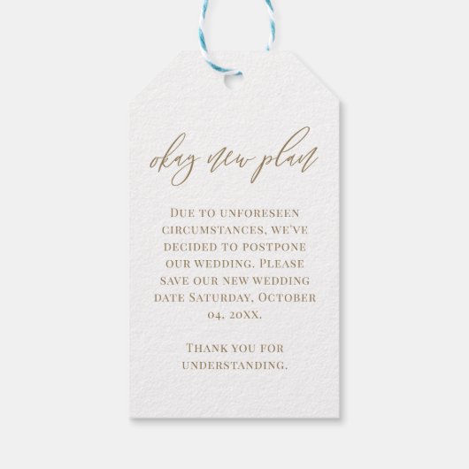 私たちの愛はデートの白変わりではない ギフトタグ (裏面)