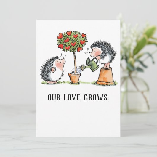 私たちの愛はバレンタインにハリネズミを育てる カード (スタンド正面)