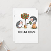 私たちの愛はバレンタインにハリネズミを育てる カード (正面/裏面インサイチュ)