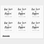 私たちの愛はポピンの結婚式の引き出物 スクエアシール (シート)