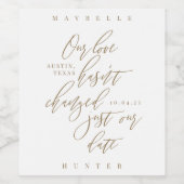 私たちの愛は日付の書を変えていない ワインラベル (シングルラベル)