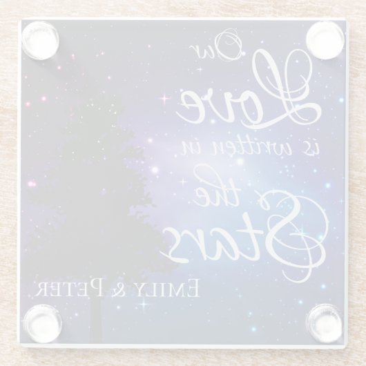 私たちの愛は書星の夜の空の名前にある ガラスコースター (裏面)