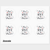 私たちの愛は永遠のバレンタインデステッカー ラウンドシール (シート)