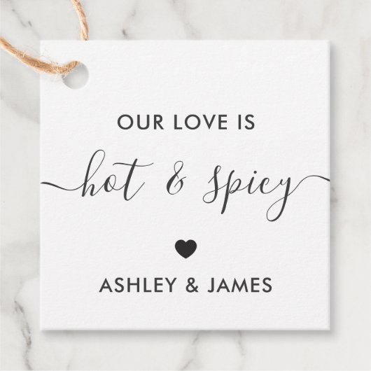 私たちの愛は熱くてスパイシーな結婚式 フェイバータグ (正面)