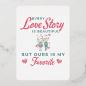 私たちの愛は私のお気に入りのバレンタインデーのカード 箔シーズンカード (正面)