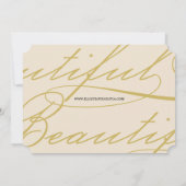 私たちの愛は美しいロマンチックモダンな台本の写真 セーブザデート (裏面)