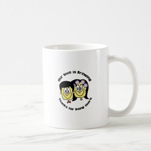 私たちの愛は醸造されている コーヒーマグカップ (右)