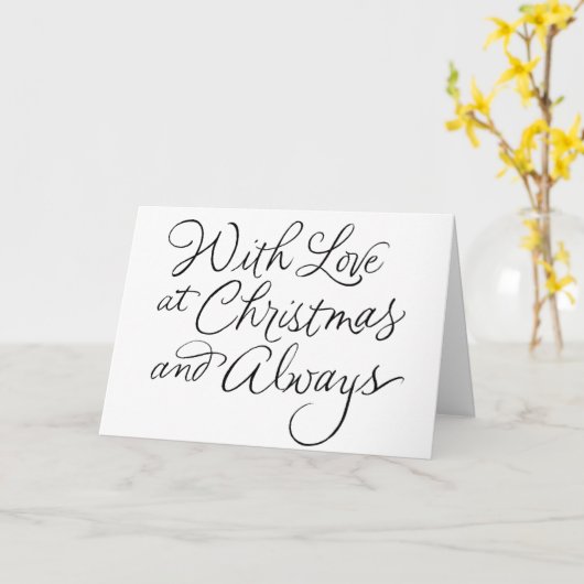 私たちの愛は1年中クリスマスをお祝いしている カード (黄色い花)