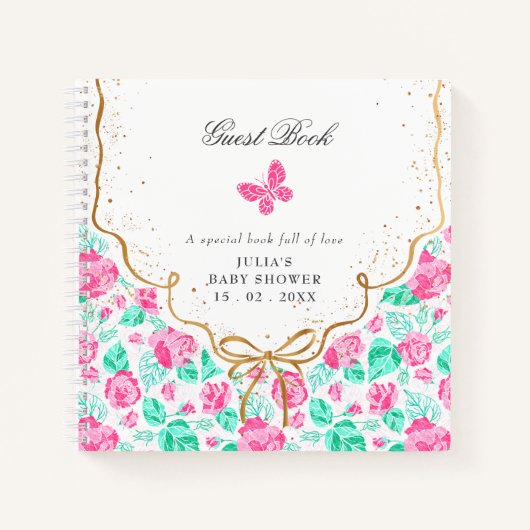 私たちの愛らしい赤ちゃんのお祝い ノートブック (正面)