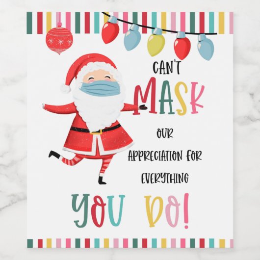 私たちの感謝の気持ちを隠せない ワインラベル (シングルラベル)