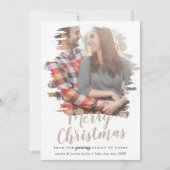 私たちの成長する家族からブラシTanメリークリスマス シーズンカード (正面)