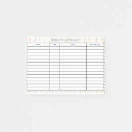 私たちの招待されビジネス会議の参加者のリスト ポストイット