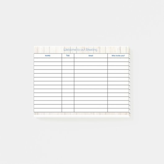 私たちの招待されビジネス会議の参加者のリスト ポストイット (正面)