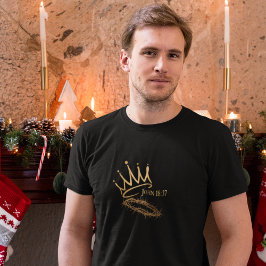 私たちの救い主クリスチャンの男性のブラッククリスマス Tシャツ