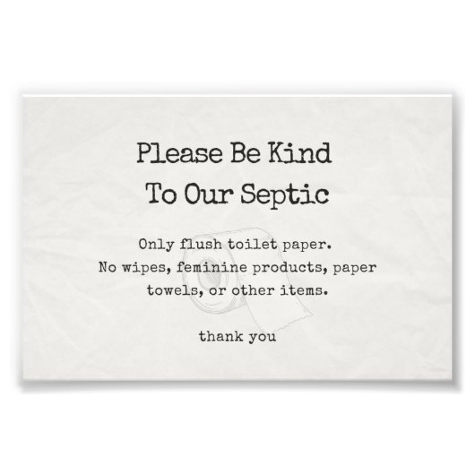 私たちの敗血症徴候に親切に対応して下さい フォトプリント            (正面)