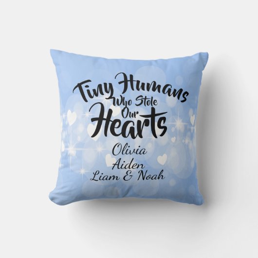 私たちの文字を盗んだ小さな人間を変えるハート クッション (正面)