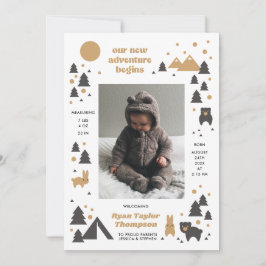 私たちの新しいアドベンチャーモダンMtnの誕生のお知らせ 招待状