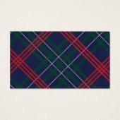 私たちの新しいアドレスカードネイビーレッドタータンチェックプレイド (裏面)