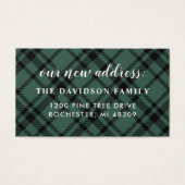 私たちの新しいアドレスカードハンターグリーンプレイドホリデー (正面)