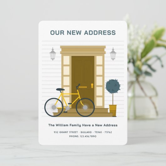 私たちの新しいアドレスl新しいホームリビング移動 案内状 (スタンド正面)
