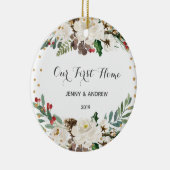 私たちの新しいホームクリスマス セラミックオーナメント (右)