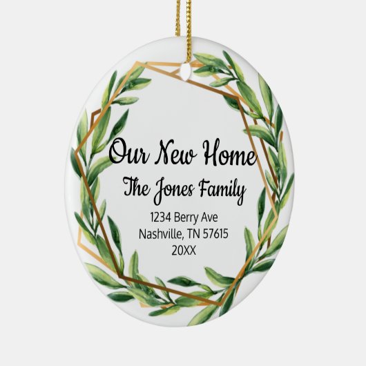 私たちの新しいホームフローラオーナメント新しいホームギフト セラミックオーナメント (右)