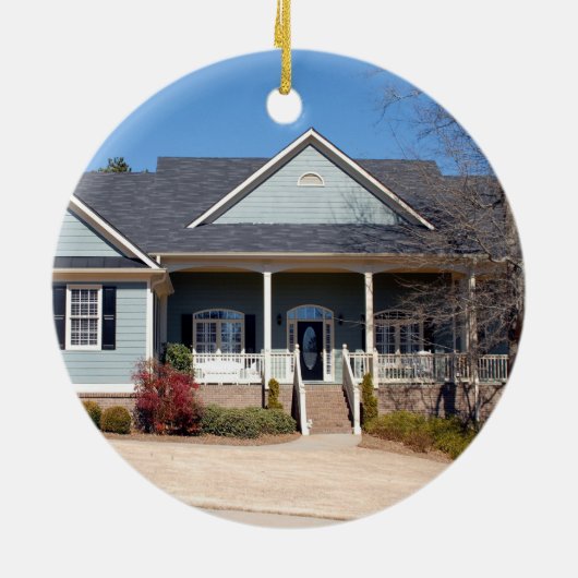 私たちの新しいホームフローラオーナメント新しいホームギフト セラミックオーナメント (裏面)