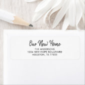 私たちの新しいホームモダン差出人住所ラベル ラベル (インサイチュ)