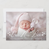 私たちの新しいラブスクリプト4写真誕生 案内状 (正面)