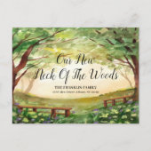 私たちの新しい住まい 新しい住所 お引越しのお知らせ 案内ポストカード (正面)