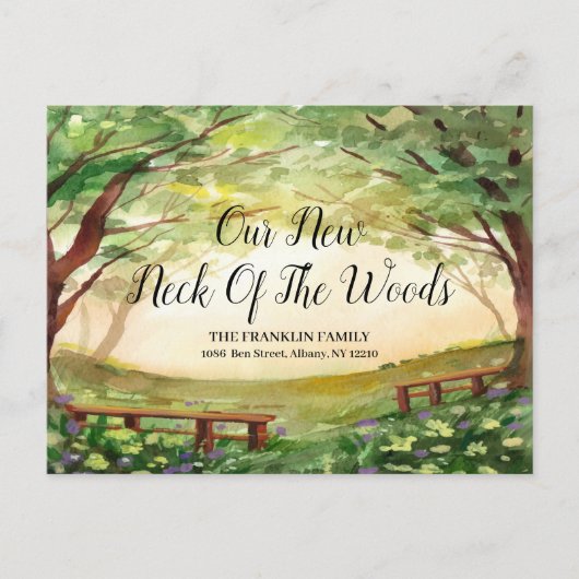 私たちの新しい住まい 新しい住所 お引越しのお知らせ 案内ポストカード (正面)