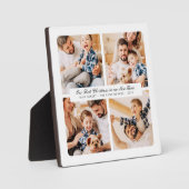 私たちの新しい家での初めてのクリスマス 現代の4枚の写真 フォトプラーク (正面)