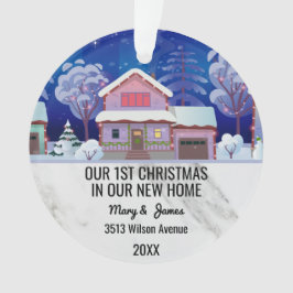私たちの新しい家のメッセージの最初のカスタムクリスマス オーナメント