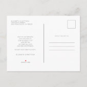 私たちの新しい日を救おう ミニマリスト カスタム フォト ウェディング 案内ポストカード (裏面)