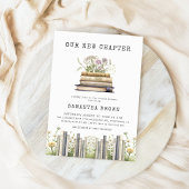 私たちの新しい章の本のベビーシャワー 招待状