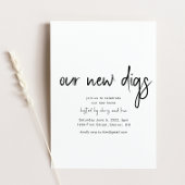 私たちの新しいDigs引っ越し祝いパーティーパーティの招待状 招待状