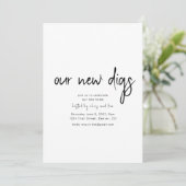 私たちの新しいDigs引っ越し祝いパーティーパーティの招待状 招待状 (スタンド正面)