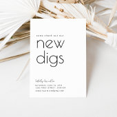私たちの新しいDigs引っ越し祝いパーティーパーティー招待状 招待状