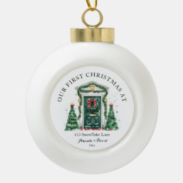 私たちの新居での初めてのクリスマス セラミックボールオーナメント