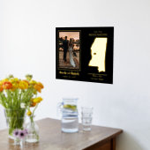 私たちの旅がミシシッピの写真を結婚始めた場所 箔ポスター (レイダウン (キッチン))