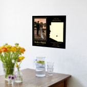 私たちの旅が始まった場所 アリゾナ 結婚式 フォト 箔ポスター (レイダウン (キッチン))